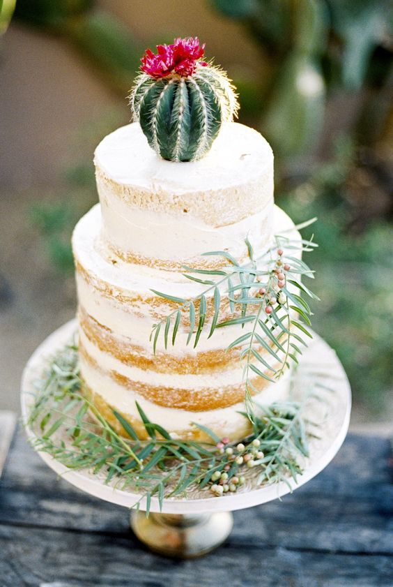 Floral Cakes That Are Too Pretty to Eat Cacti Wedding Cake