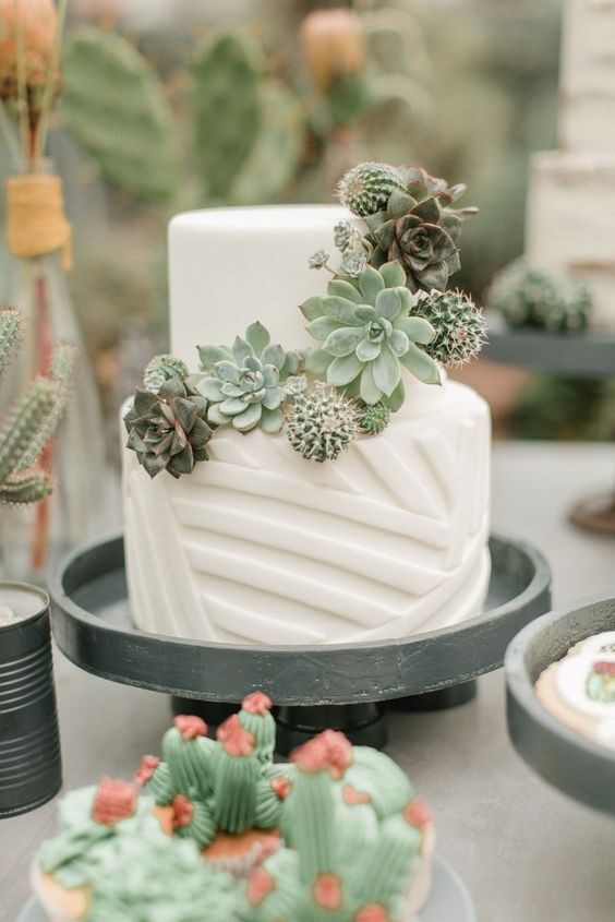 Floral Cakes That Are Too Pretty to Eat Succulent Wedding Cake