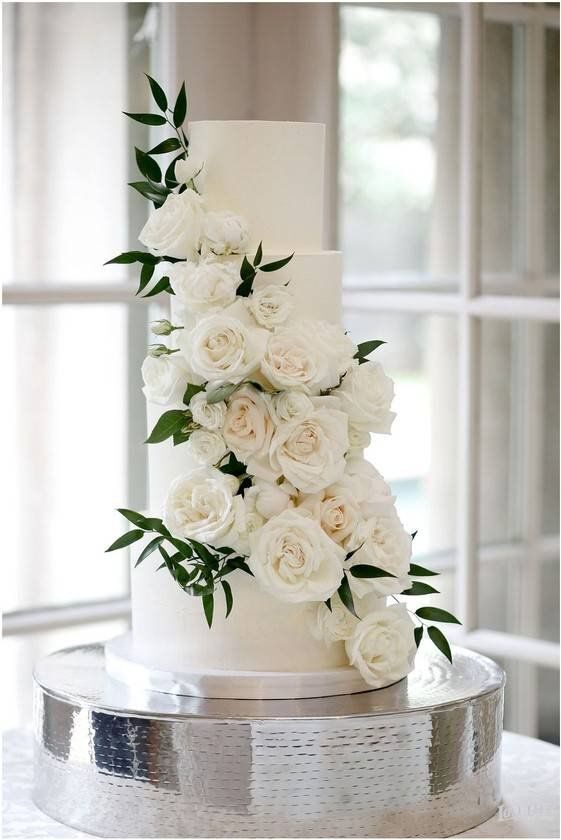 Floral Cakes That Are Too Pretty to Eat White Wedding Cake