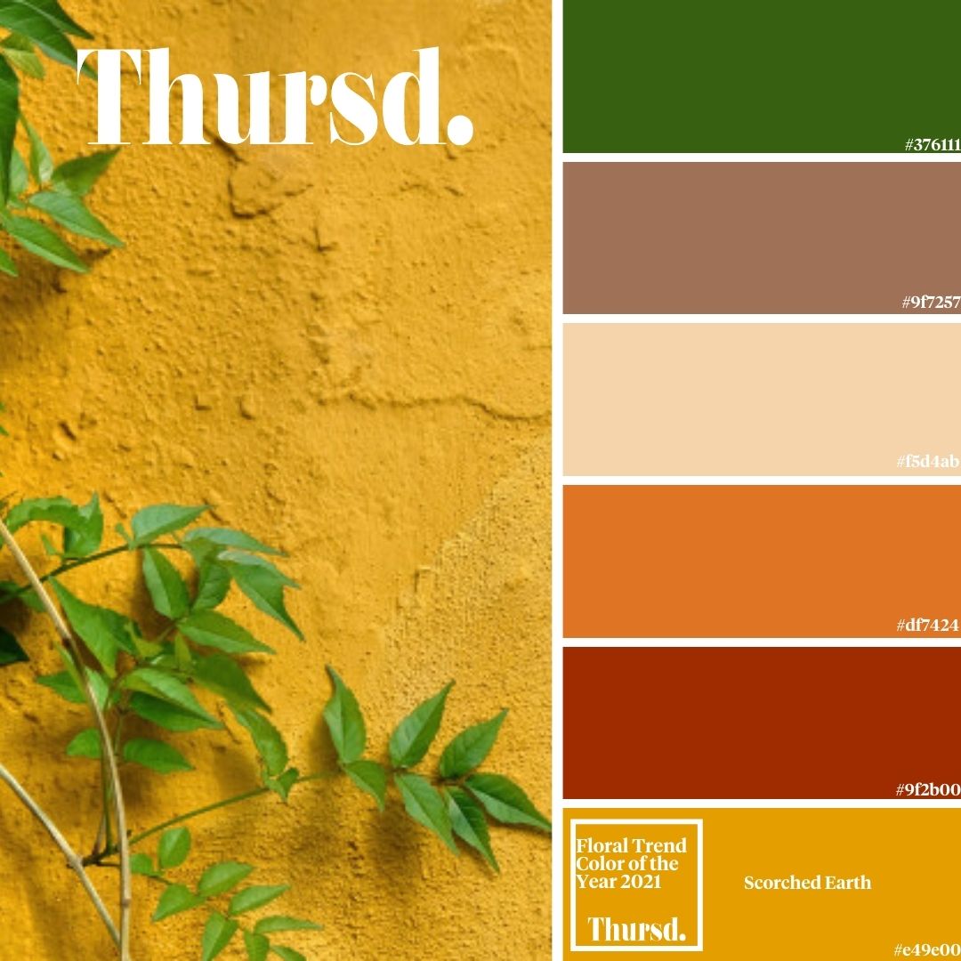 Debut of the Floral Trend Color 2021 - Scorched Earth - Article onThursd