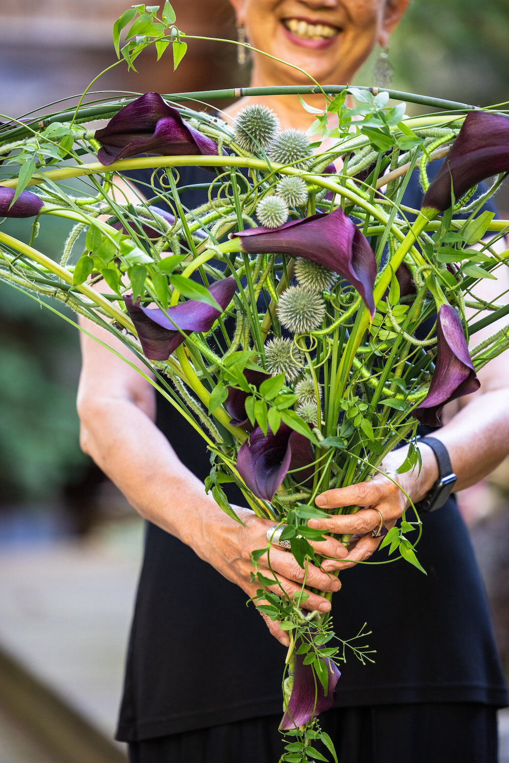 Hitomi Gilliam Showcases the Beauty of the Calla With a Hand-Tied Bouquet Simply Calla