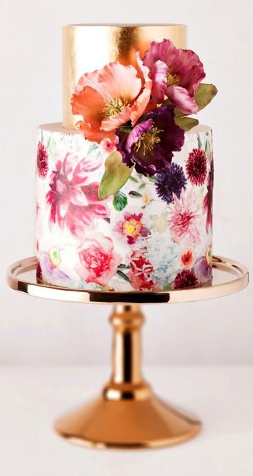 Floral Cakes That Are Too Pretty to Eat Painted Cake