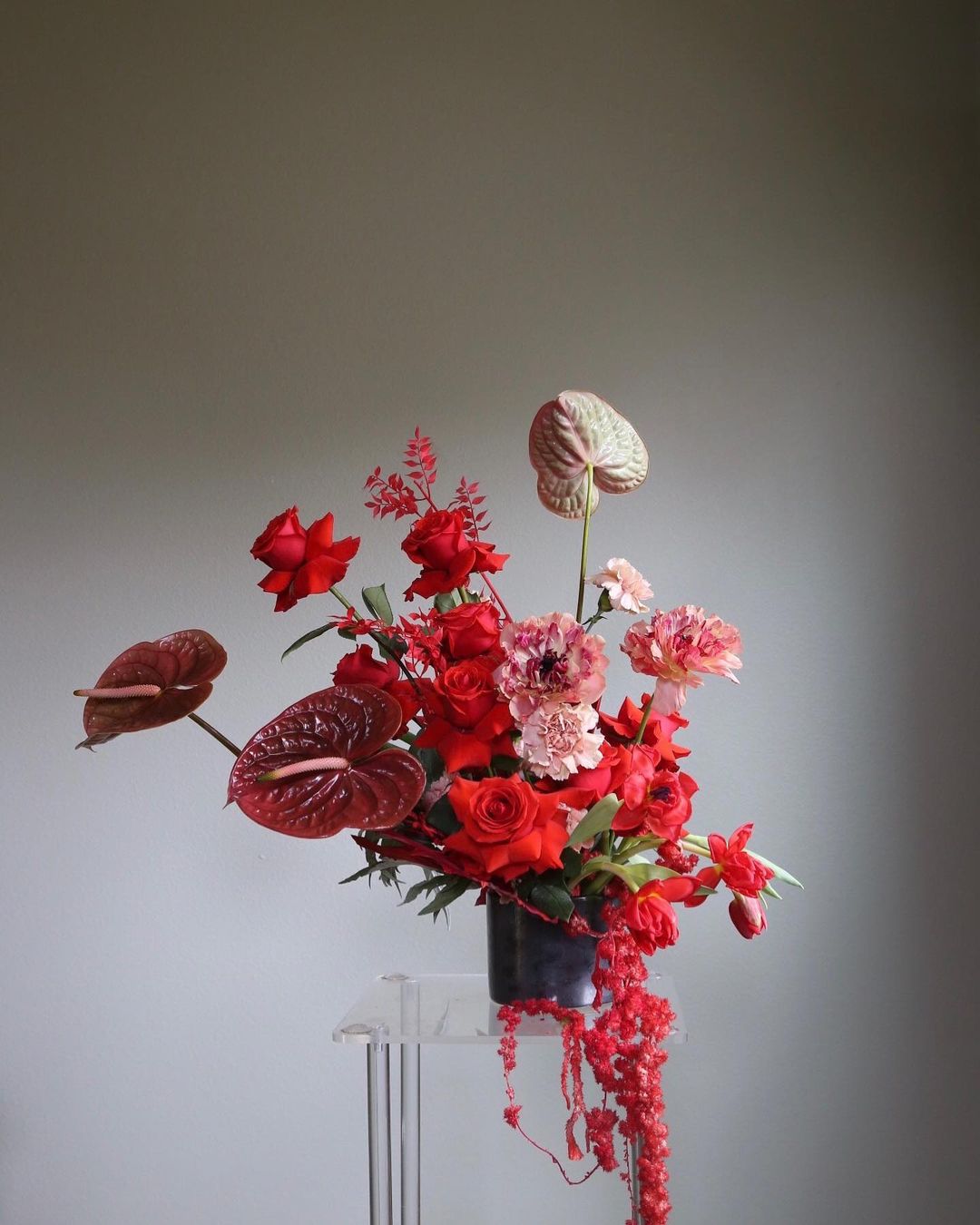 Find Your Valentine's Day Floral Inspiration on Pinterest Red Floral Arrangement