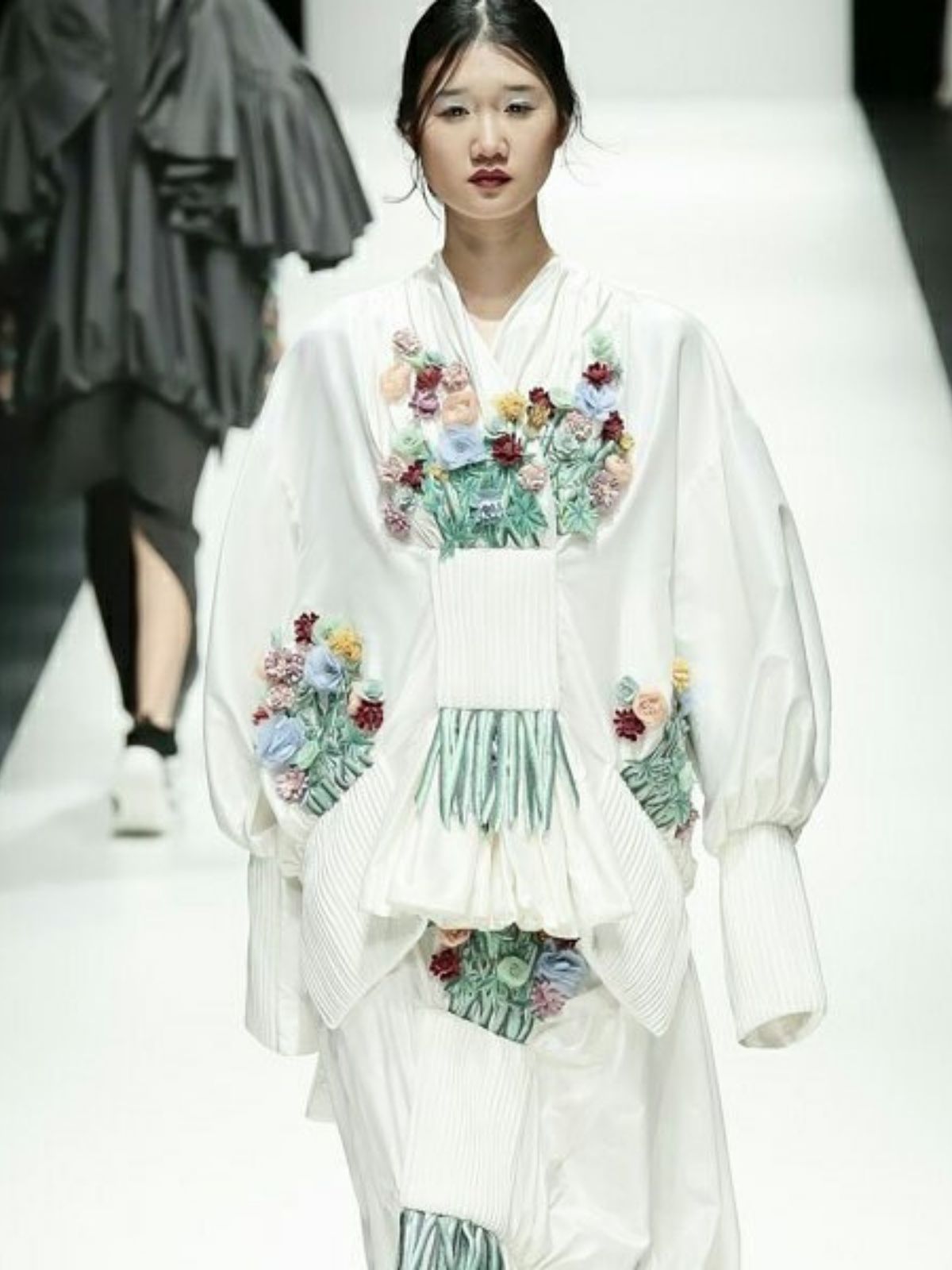 nguyen floral dress on the catwalk - on thursd