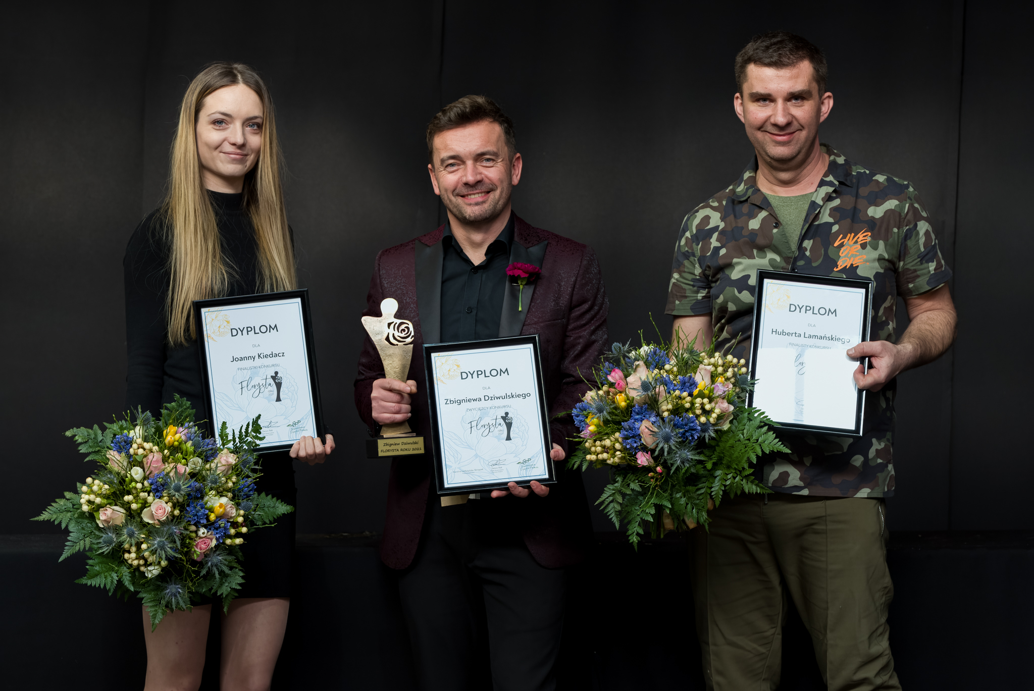 Final 3 with Winner Zbigniew Dziwulski as Florist of the Year 2021 in Poland on Thursd