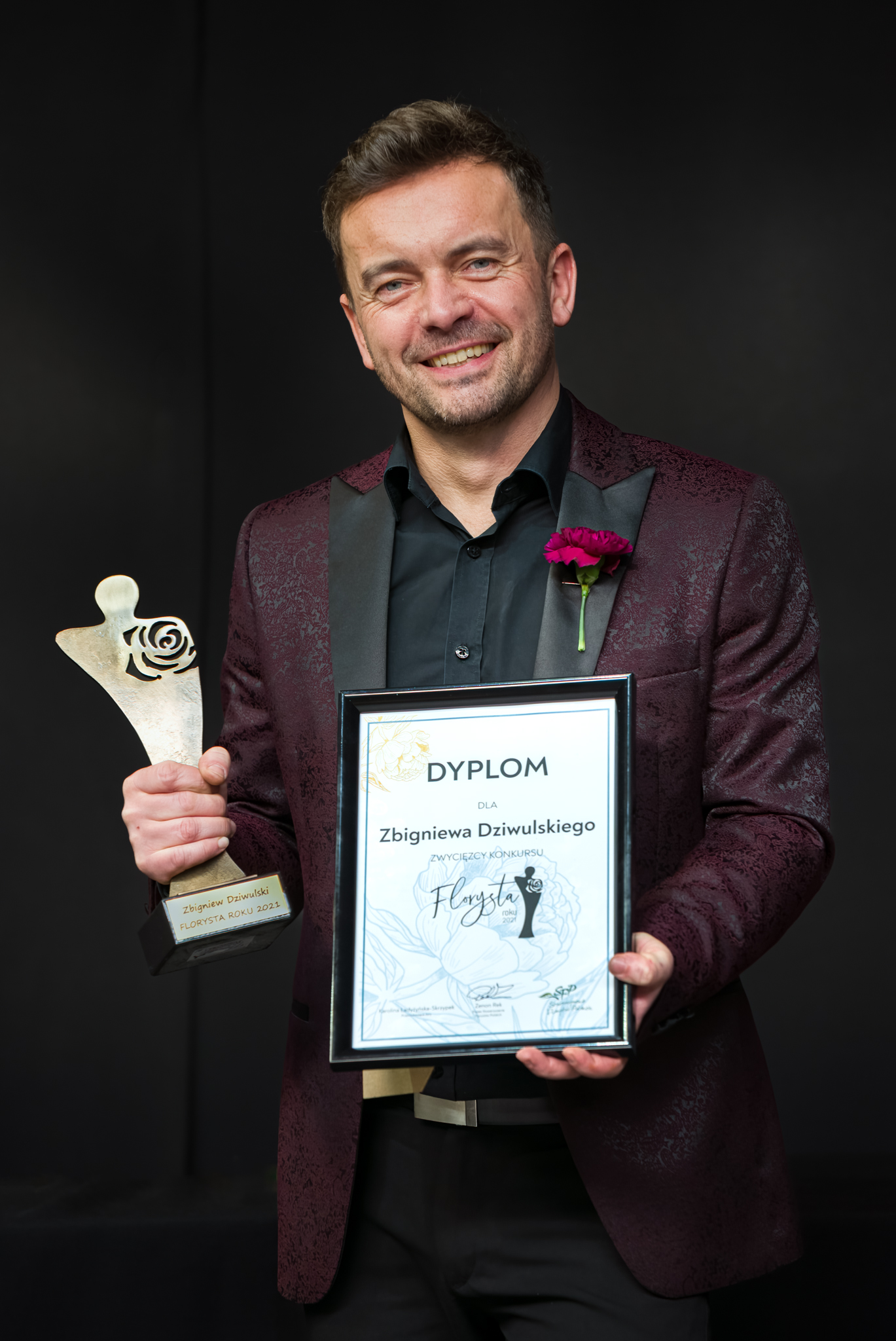 The Winner from Polish Florist Association Contest Florist of the Year 2021 Zbigniew Dziwulski on Thursd
