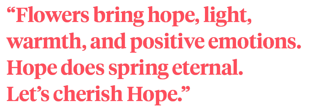 Flowers Spring Hope - quote Natasja Mironova on Thursd