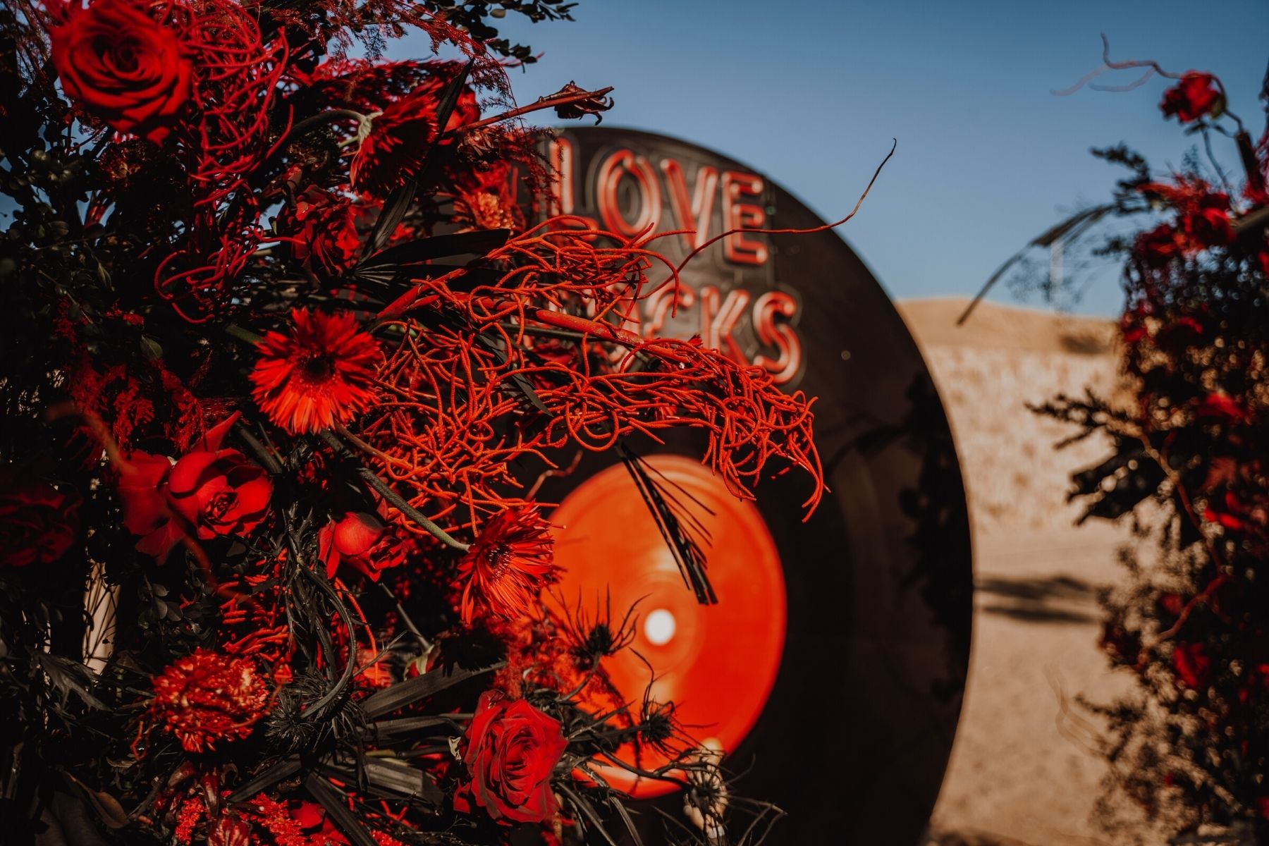 Love Rocks - An Event with a rock and roll mood, full of romance with red flowers - Yamile Bulos for Del Cabo Event / Aria Vera Floral on Thursd