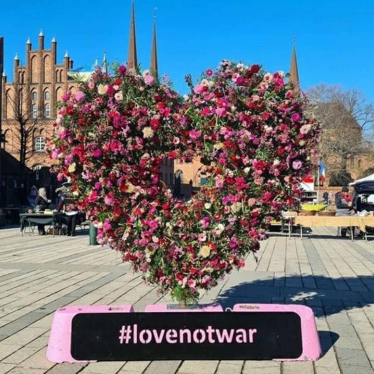 Heart for #lovenotwar at Roskilde Denmark - on Thursd