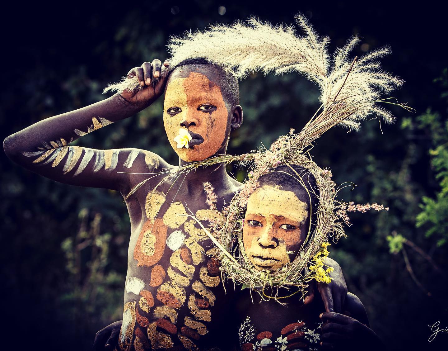 Suri Tribe Flowers Ethiopia - on Thursd