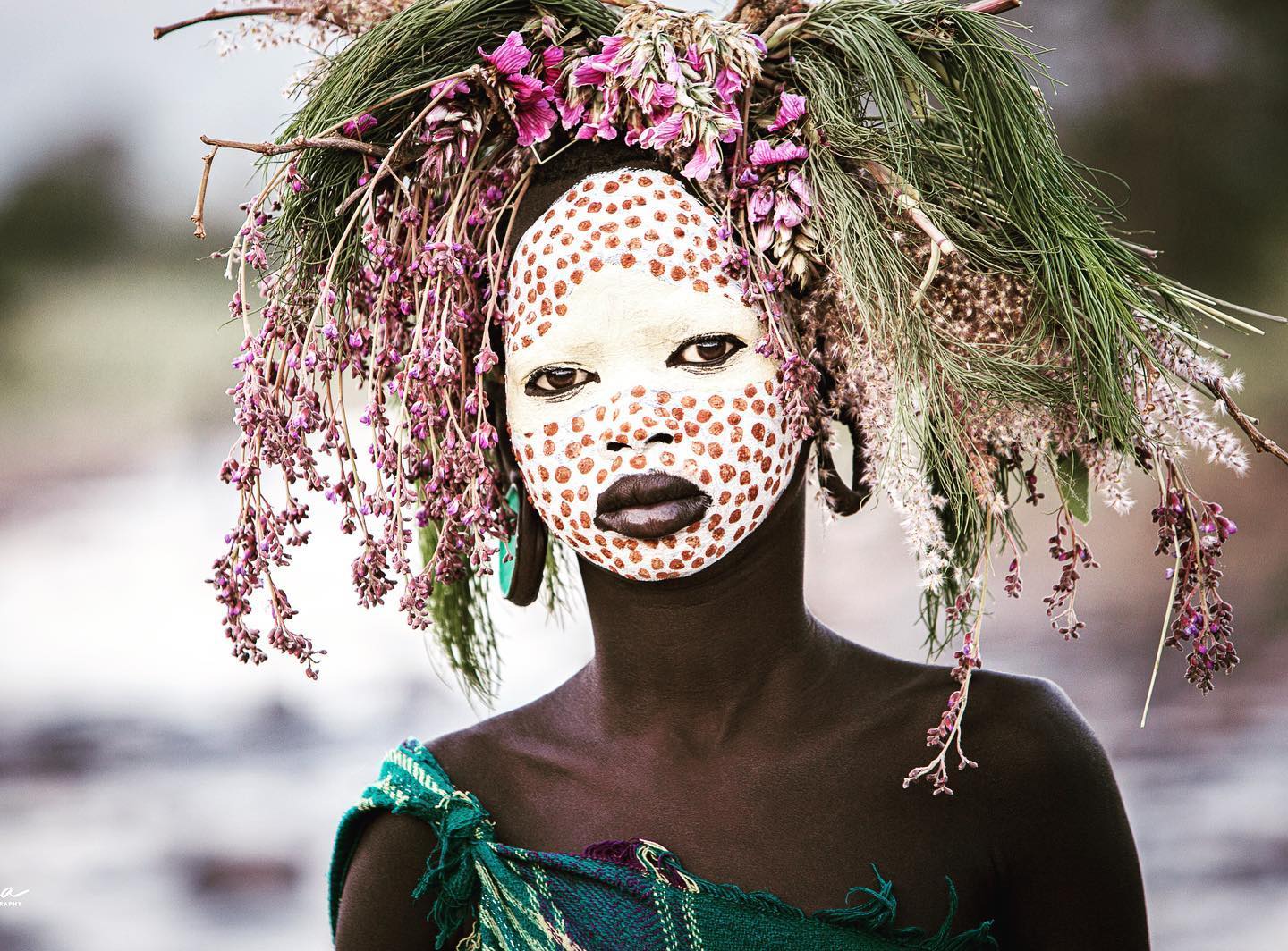 Floral headpiece Suri Tribe - on Thursd