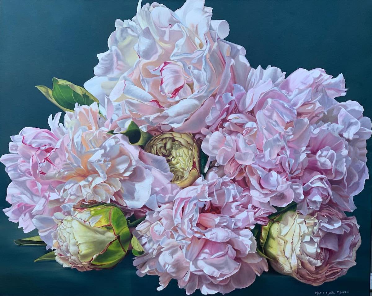 Peonies Painting Maria Marta Morelli - on Thursd