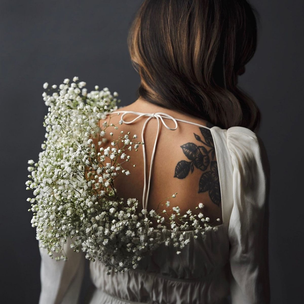 Rachel Clark With Her Beautiful Tattoo and Flowers on Thursd