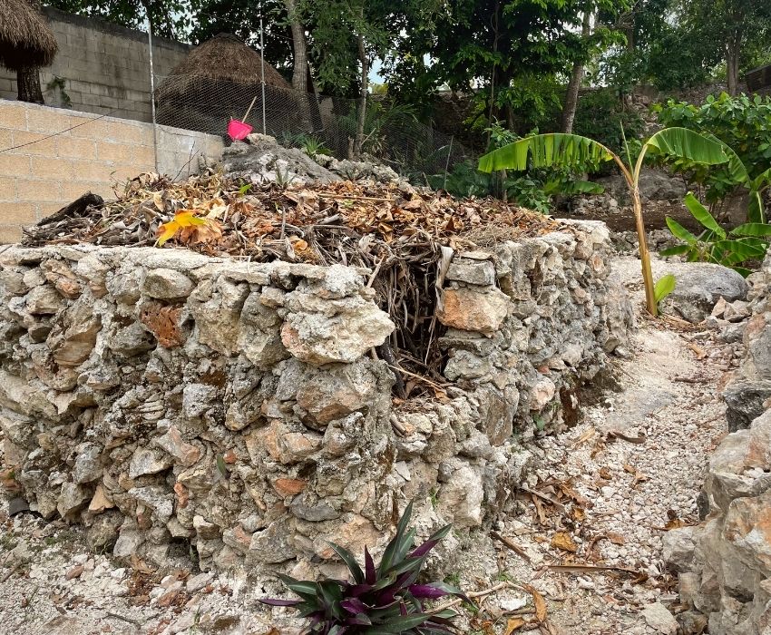 Making their own compost