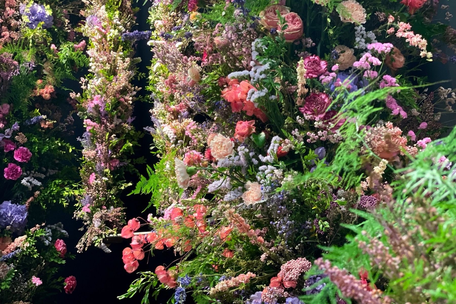 Purple and Pink Flowers in an Arch With a Swing - on Thursd