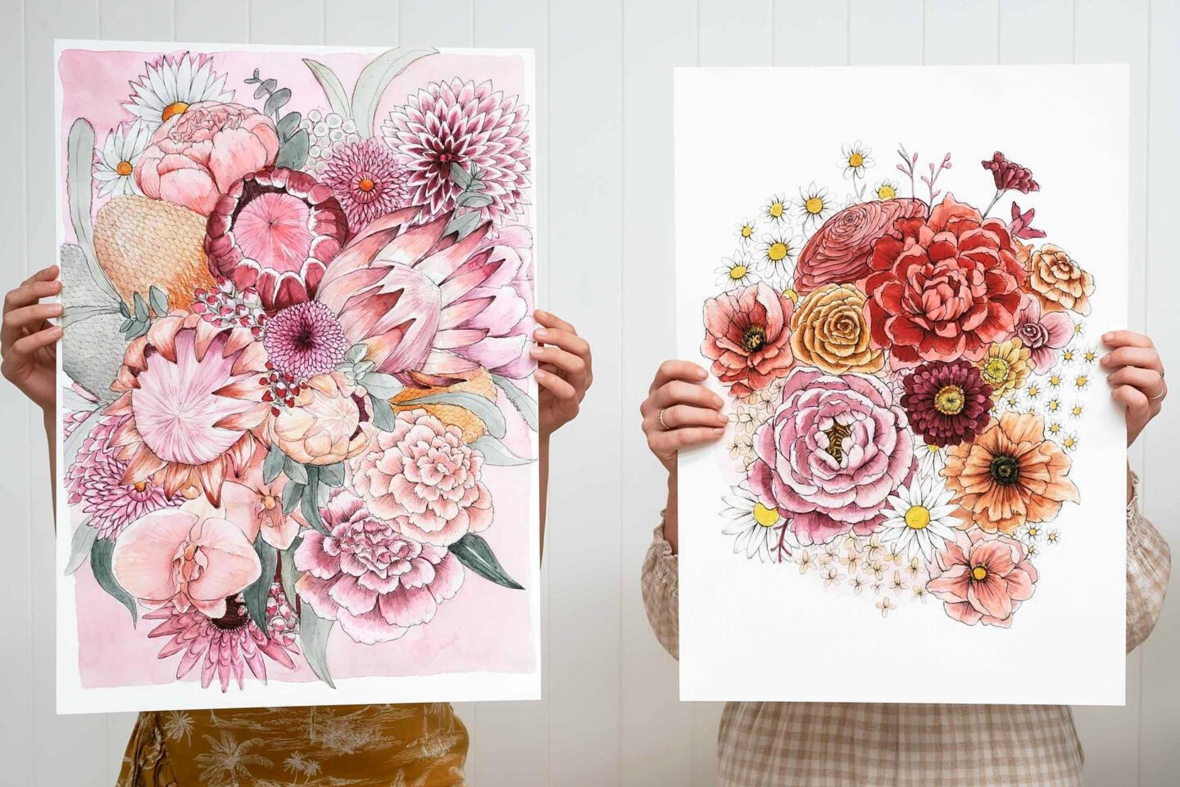 Thursd Wide Feature Florist Emma Morgen Let's Her Love for Wildflowers Inspire Her Illustrations