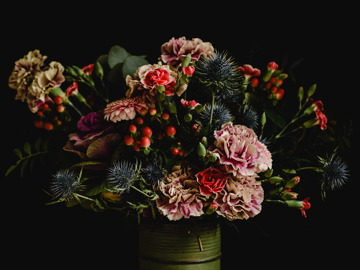 Dianthus Dark Pink bouquet by Eva Elijas - on Thursd