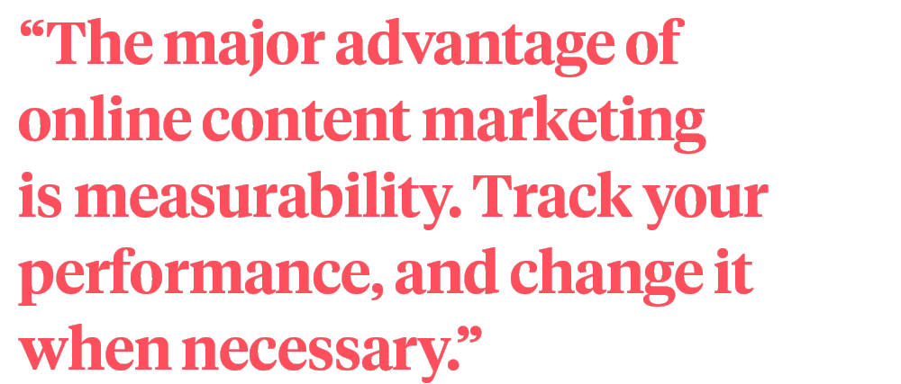 Content Marketing Track your performance - quote on Thursd