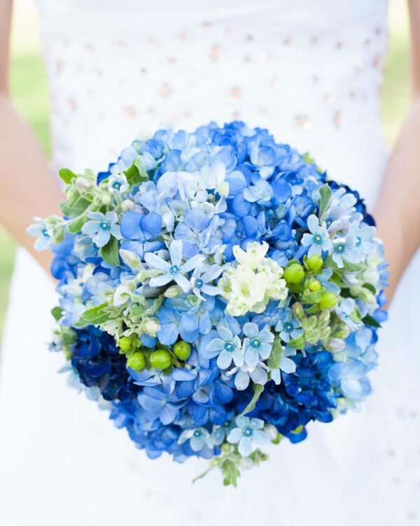 20 Beautiful Blue Bouquets Blue wedding bouquet