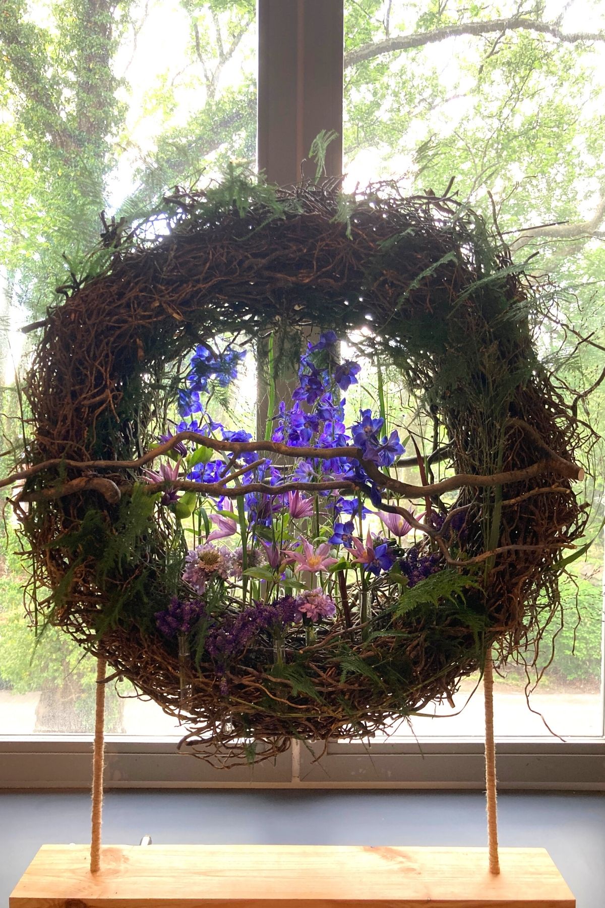 Wreaths Made by Hand With Delicate Flowers as Clematis, Veronica Spray, Delphinium and more by Martine Meeuwssen on Thursd
