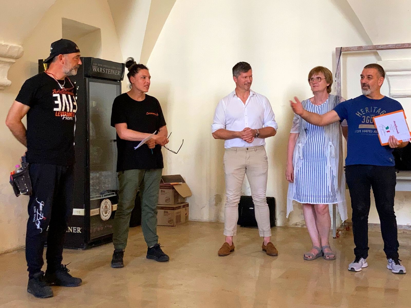 Ivan Bergh , Simon Ogrizek, Aija Zagarina, Marios Vallianos the Jury for Arteflorando  - on Thursd