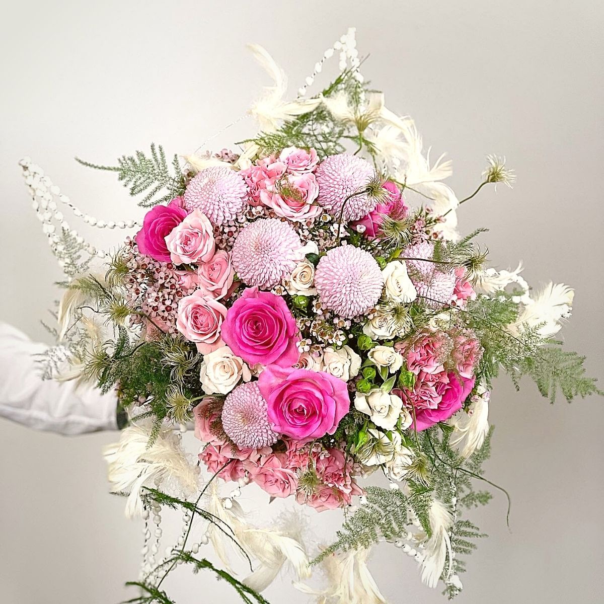 Hand-tied Pink Bouquet - on Thursd
