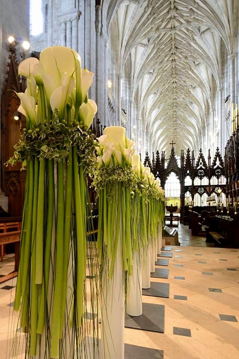 White Calla wedding aisle- on Thursd