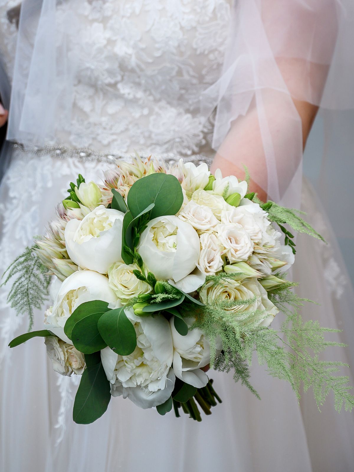Wedding Bouquet With Blushing Bride - on Thursd