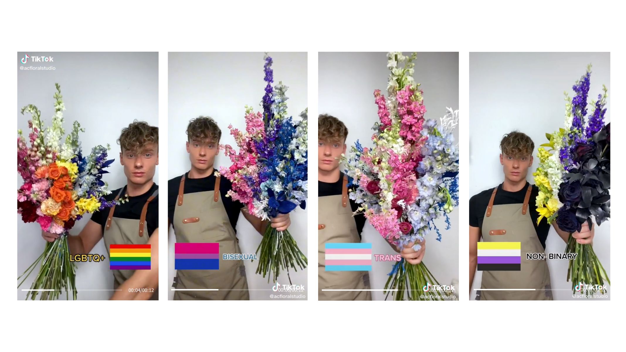 Collage @acfloralstudio TikTok Channel and Instagram on Thursd