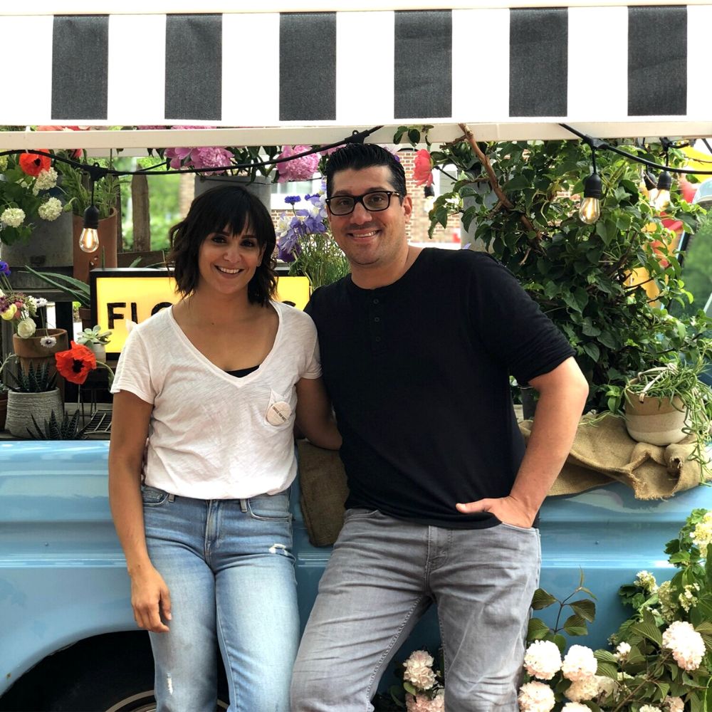 Flower Truck owners Jaclyn and marc