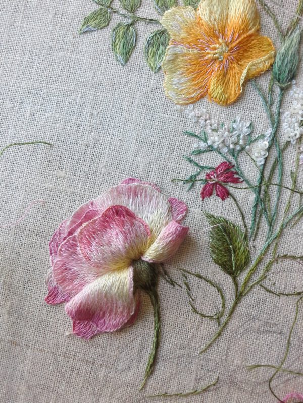 Rosa Andreeva’s Embroideries - detailed flower shot - on thursd
