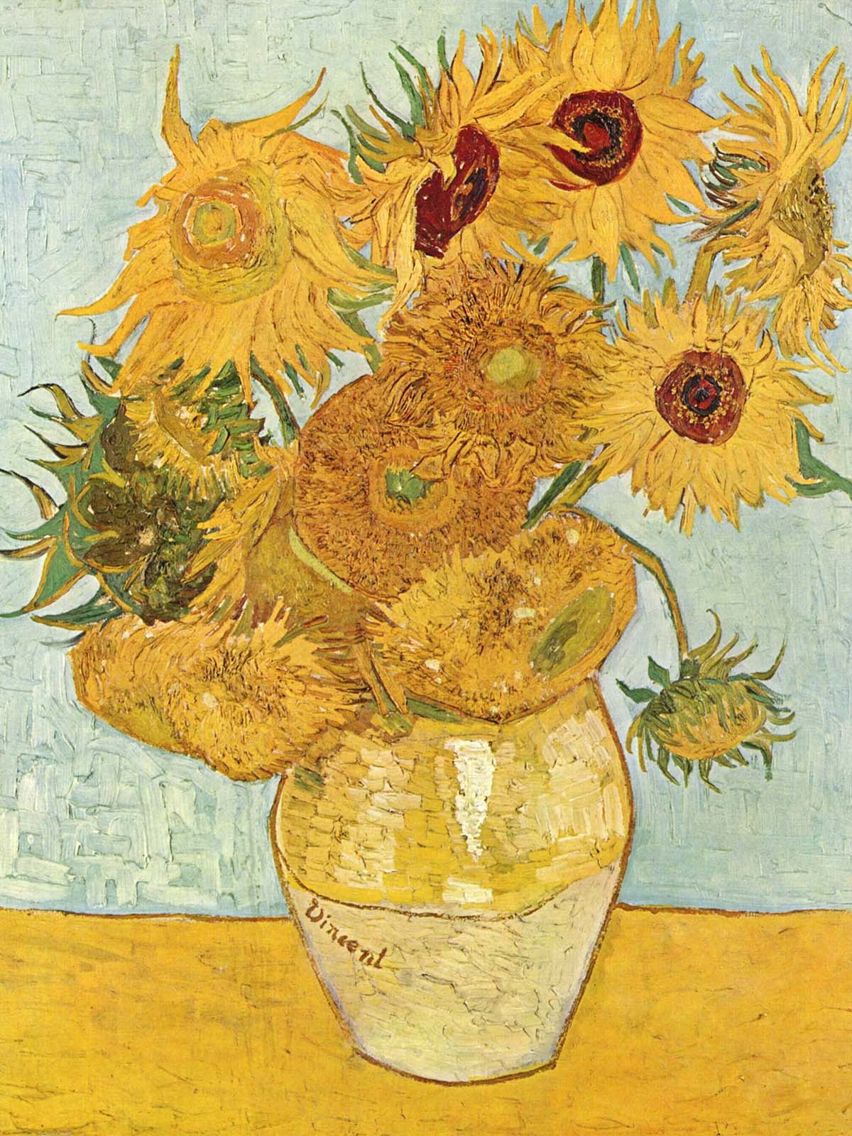 Van Gogh Vase with twelve Sunflowers on Thursd