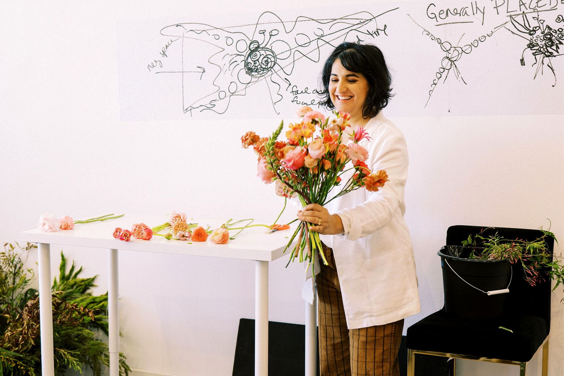 Amy Balsters The Floral Coach Teaching Airy Bouquets on Thursd