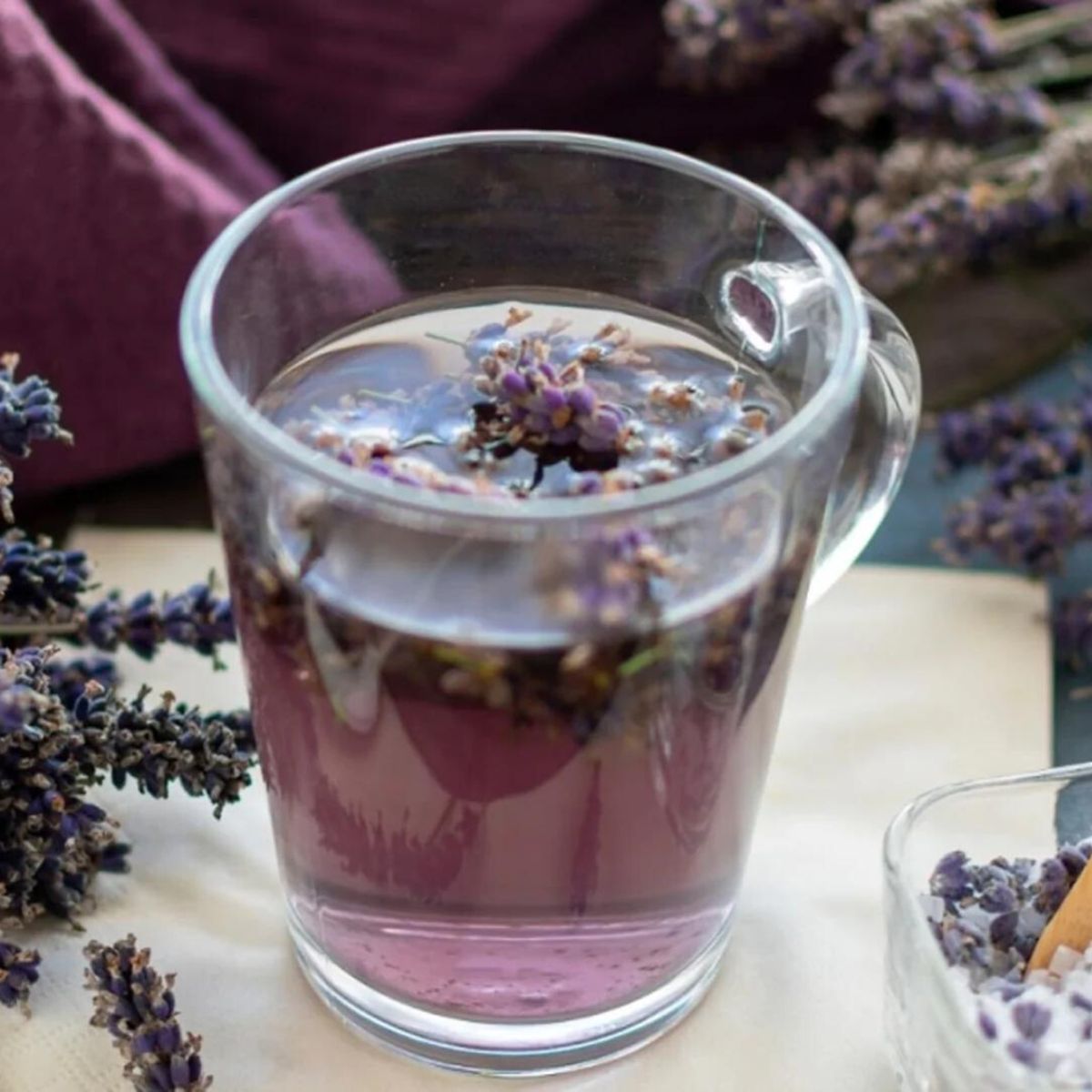 Lavender medicinal plant tea on Thursd