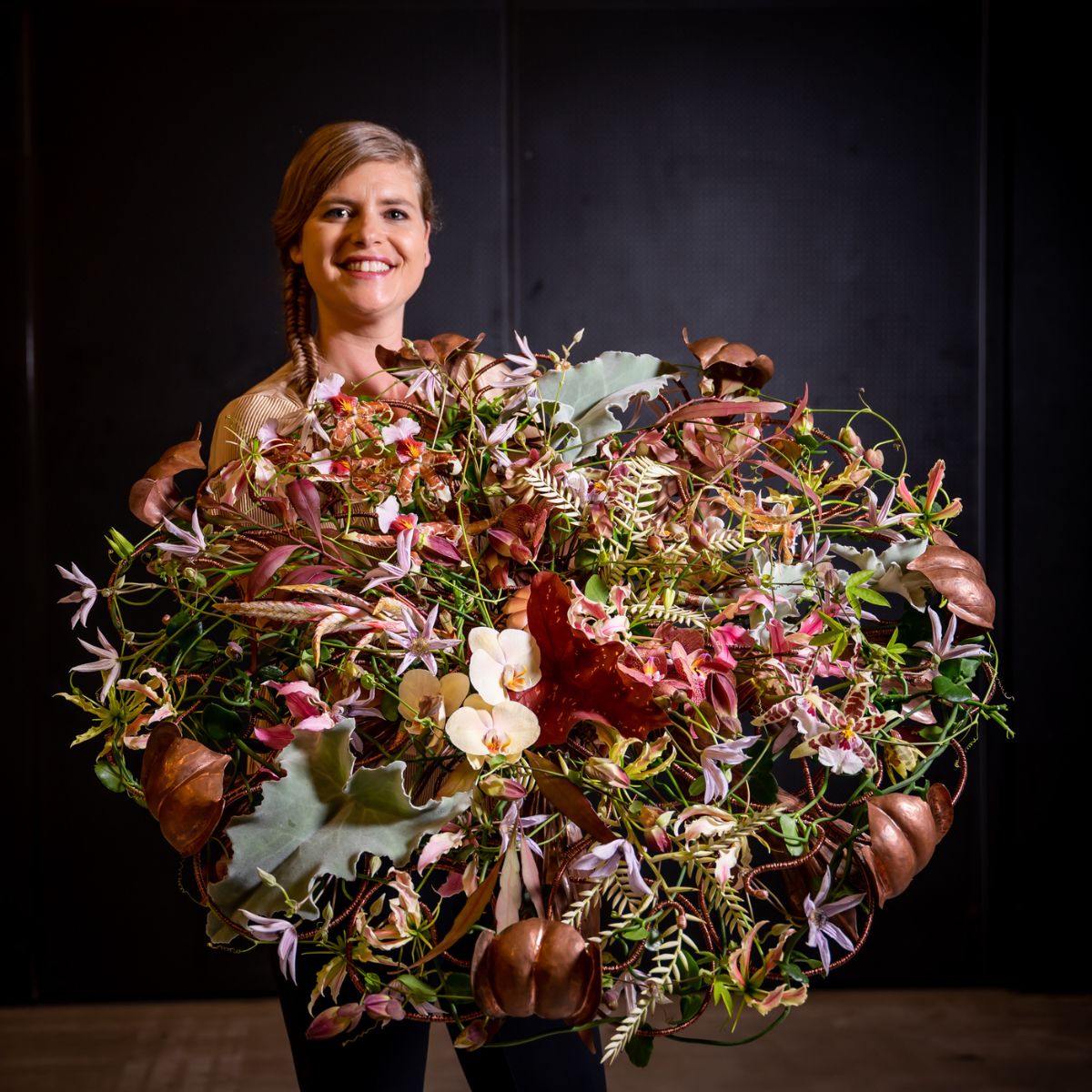 Hanneke Frankema With Her Bouquet for European Florist Championship 2022 on Thursd