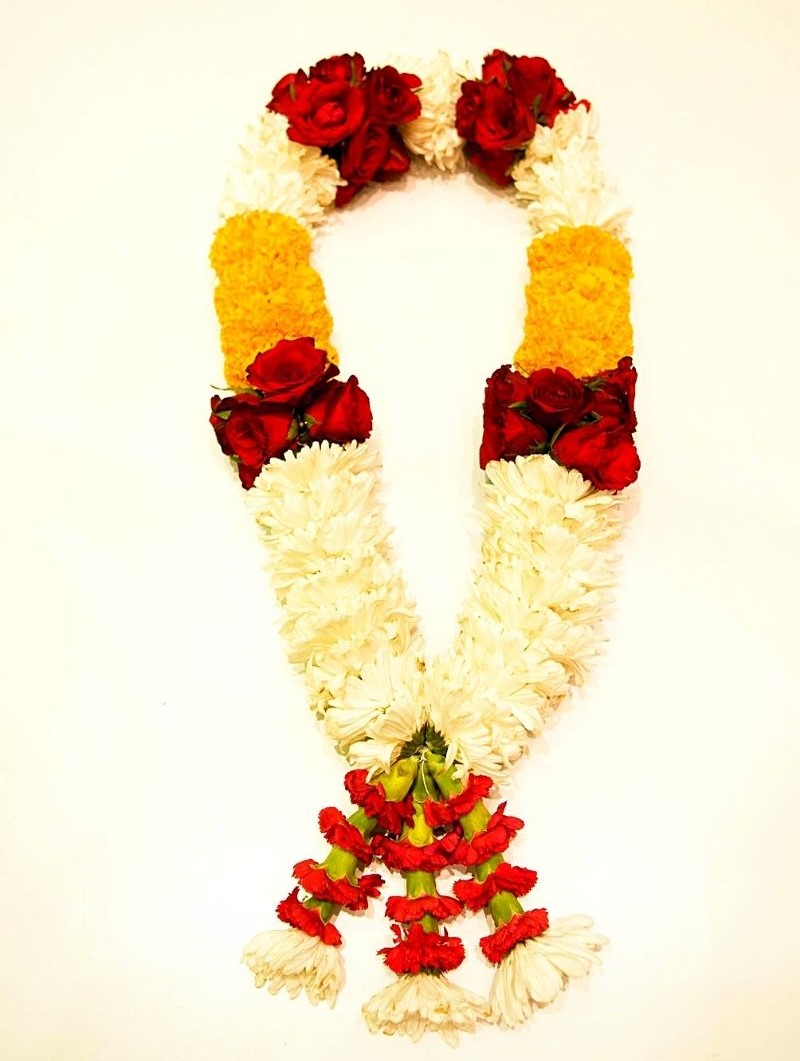 Indian Garland floral arrangement for weddings on Thursd
