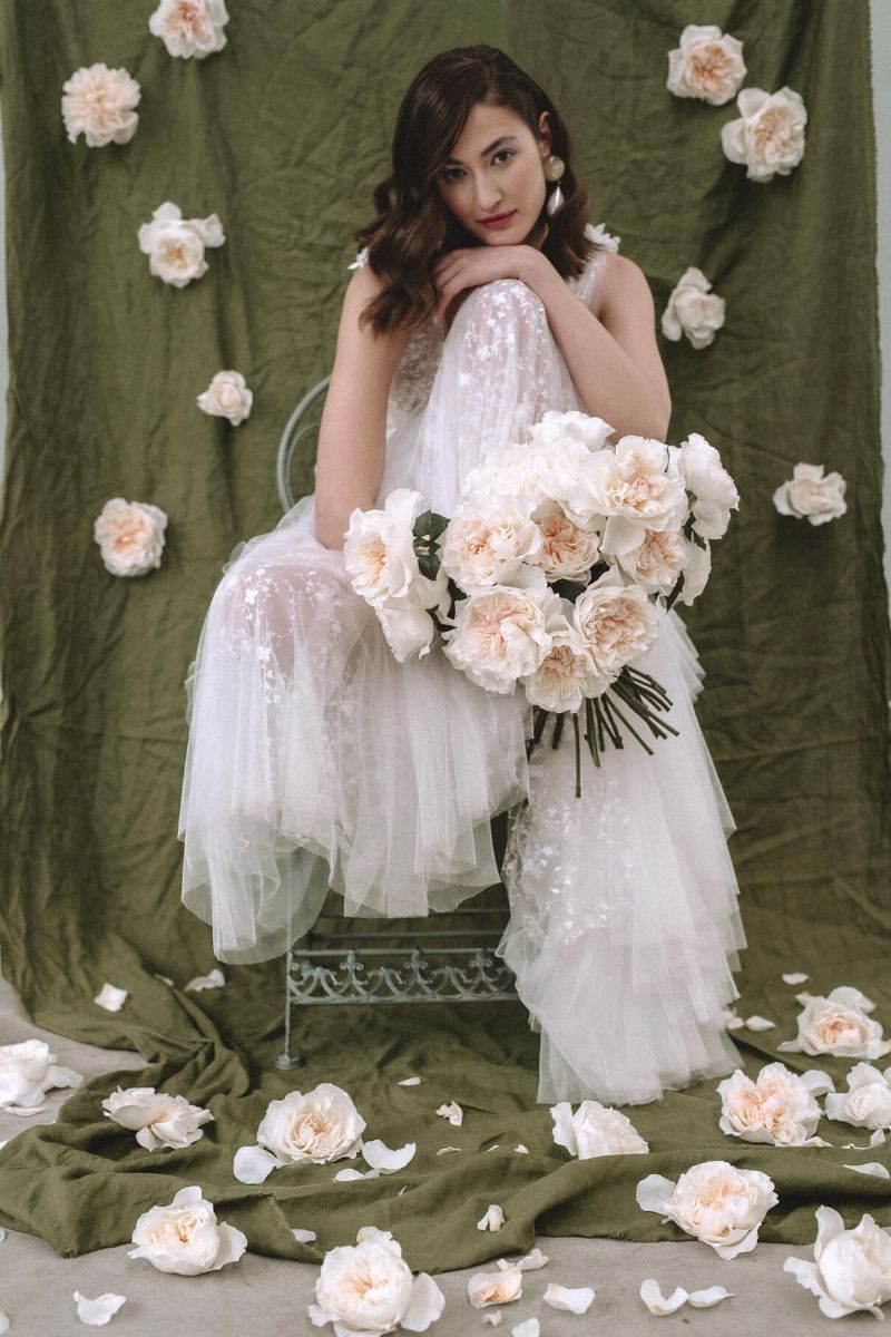 David Austin roses in styling shoot on Thursd