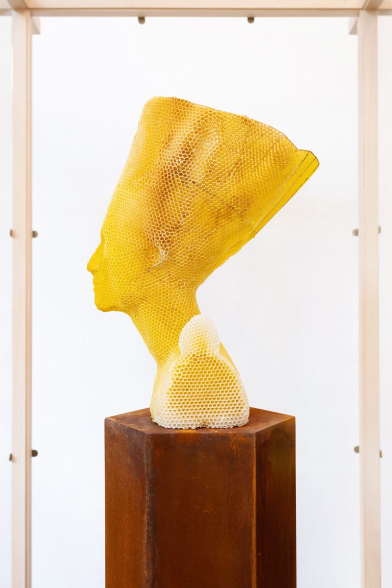 Profile view of Nefertiti Bust created by artist Tomáš Libertíny creates on Thursd