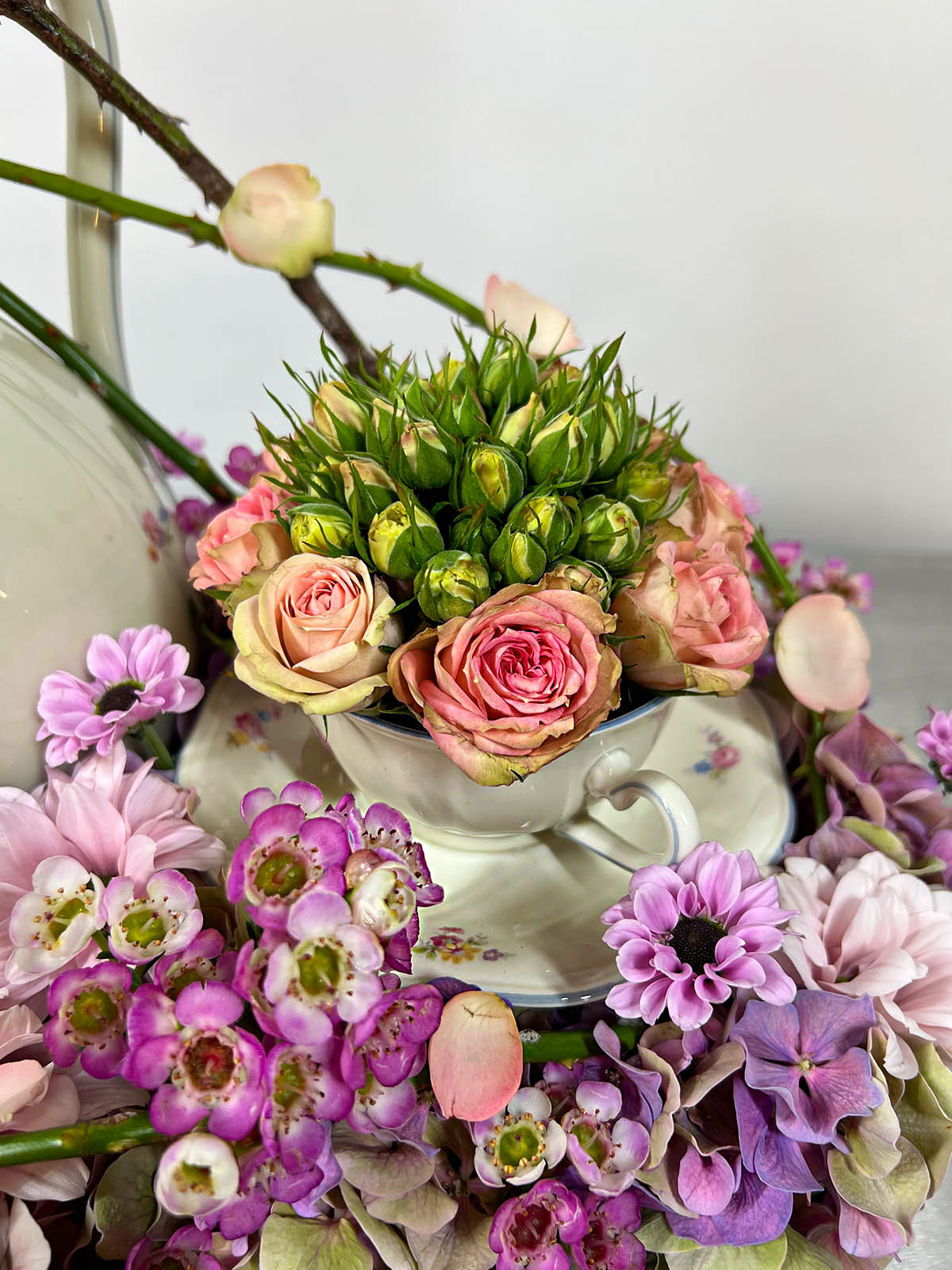 Flower Circus Waxflower design tea cup on Thursd
