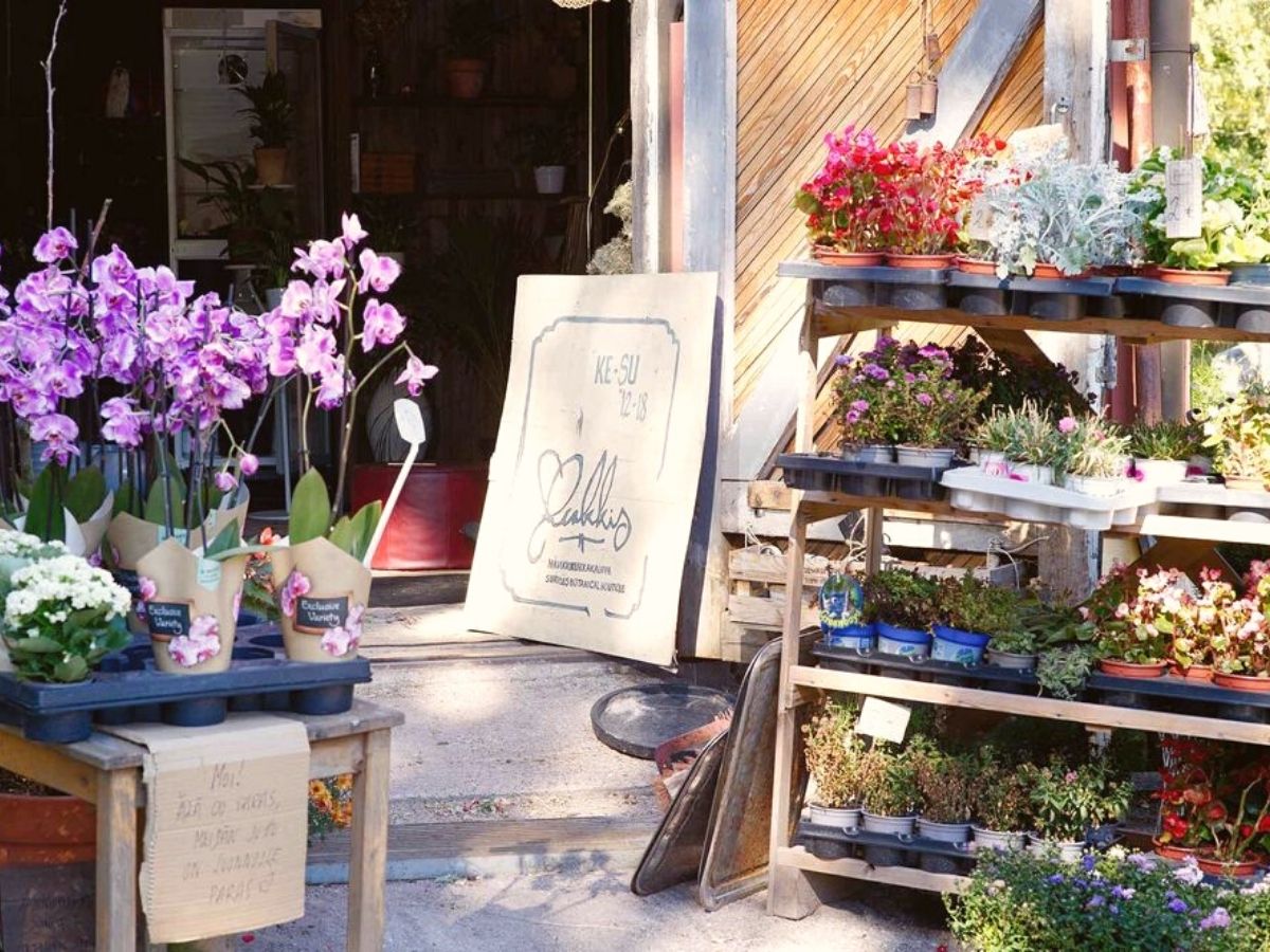 Finnish artist Armi Kunnaalas flower shop on Thursd