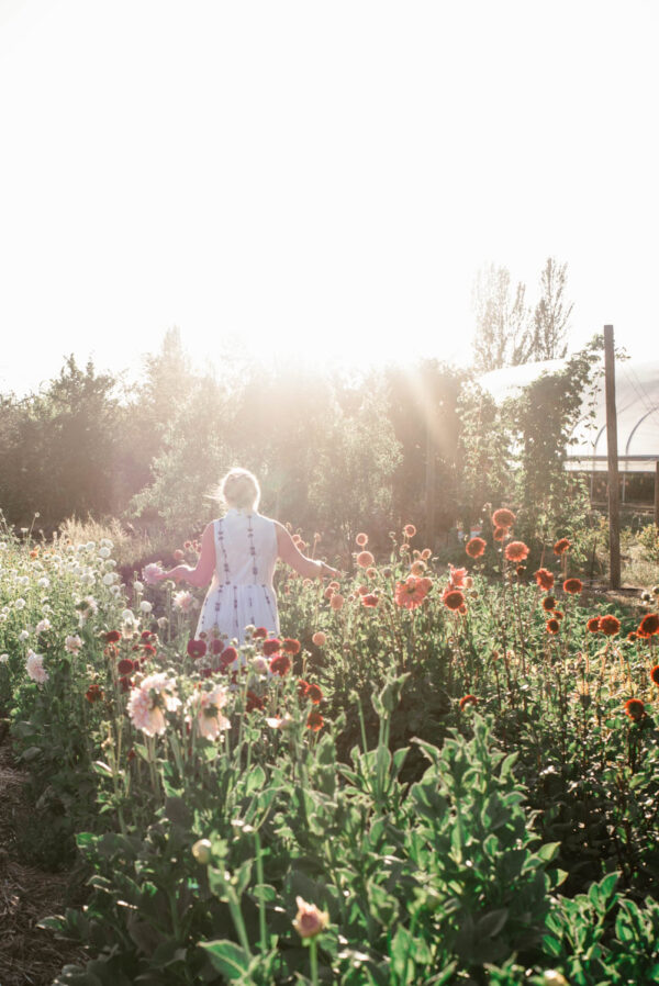 beth syphers on her own flower farm - photo by Kyle Johnson - on thursd - 10 inspiring female flower farmers