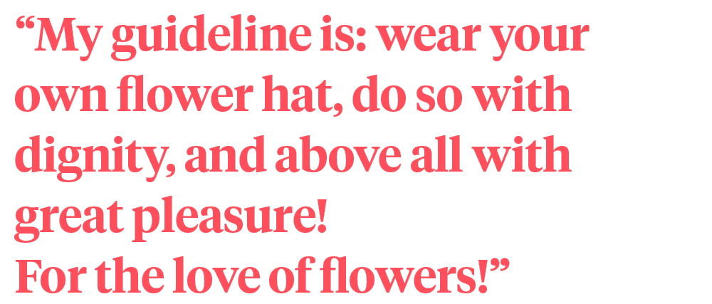 Flower Hat Parade quote Natasja Mironova on Thursd