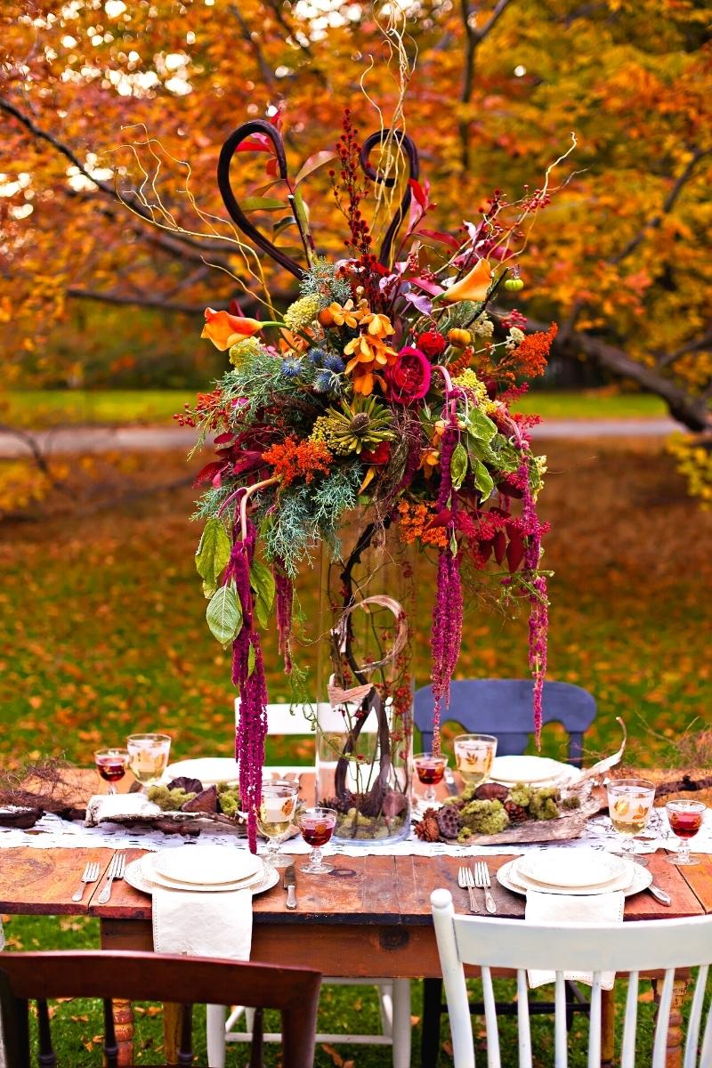 Halloween arrangements using colorful Calla on Thursd
