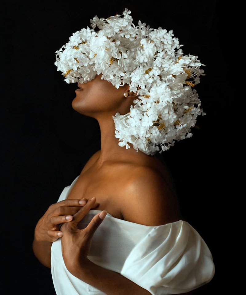 Fares Micue's Glorious Botanical Self-Portraits White Flowers
