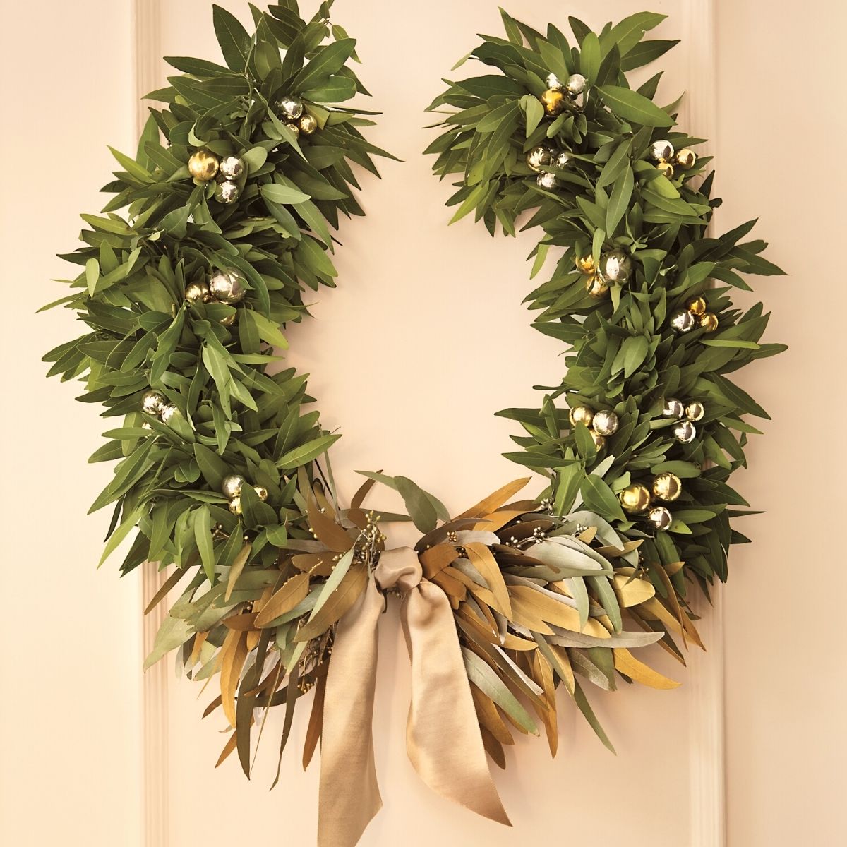 Metallic laurel wreaths featured on Thursd  
