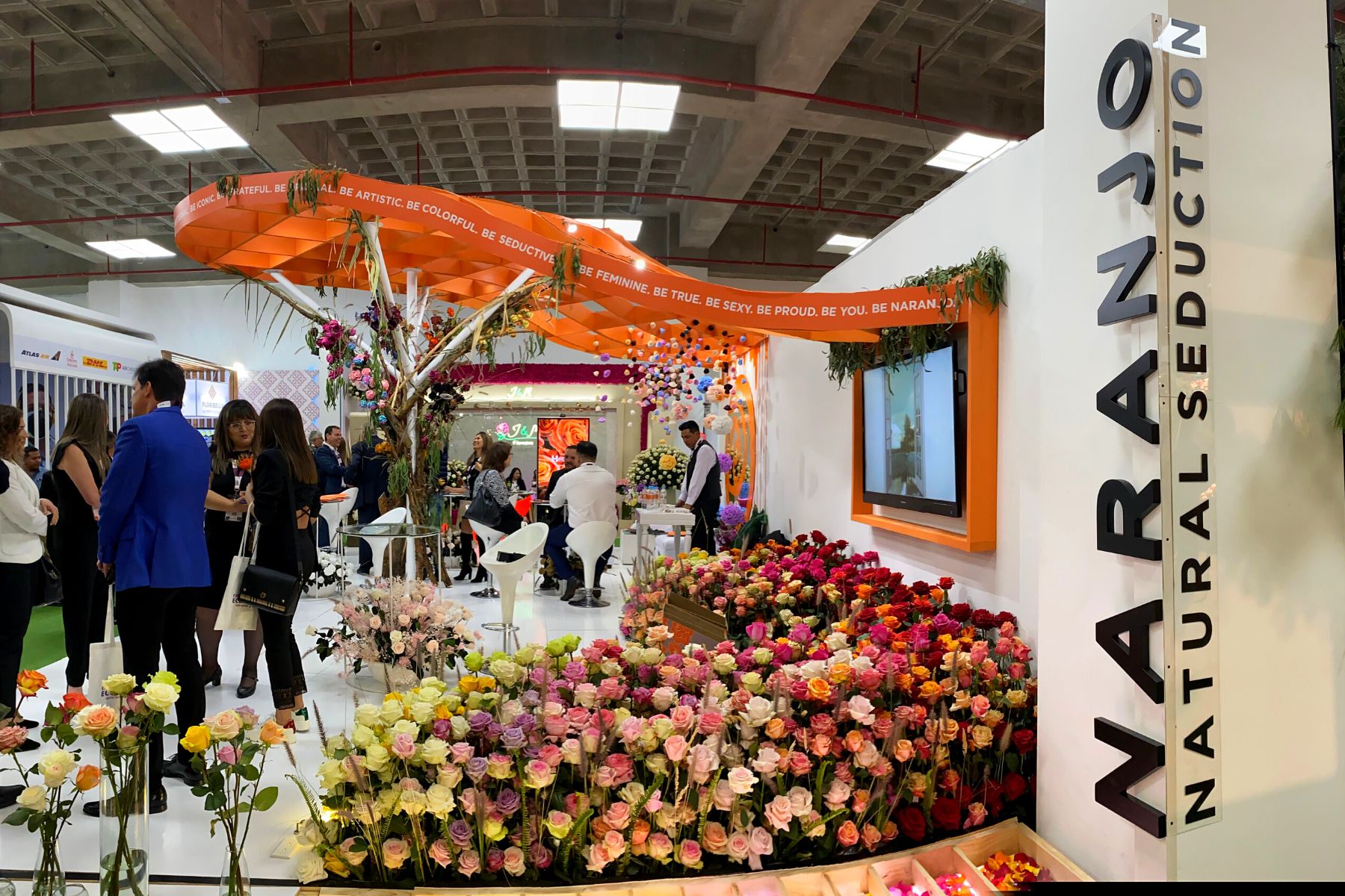 Booth Naranjo Roses Group at Expo Flor Ecuador on Thursd 
