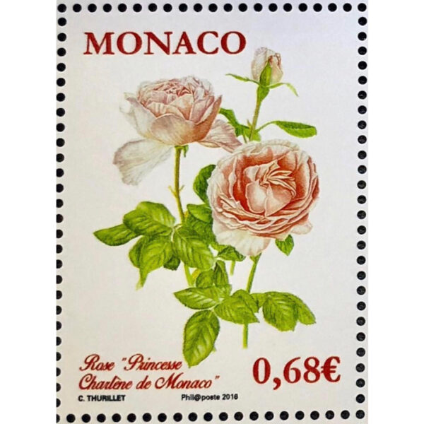 The Enticing Rose Princess Charlene of Monaco postage stamp