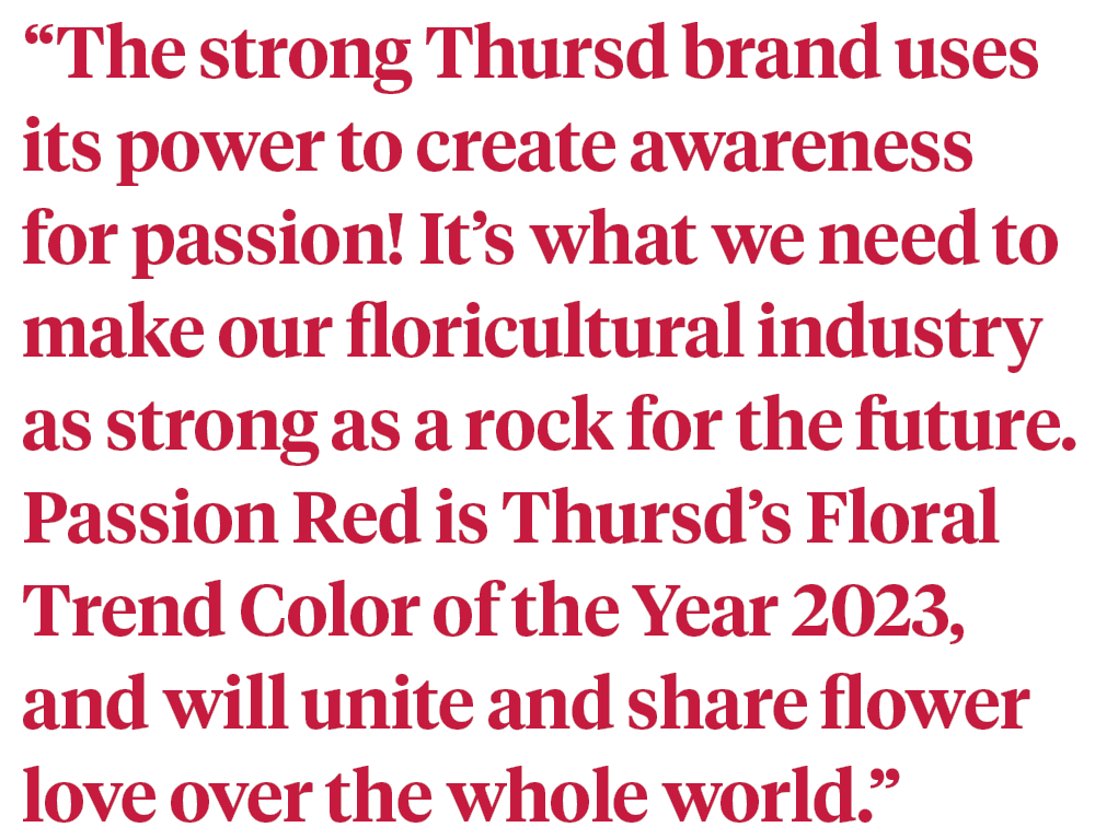 Quote Thursd Trend Color 2023 Passion Red on Thursd