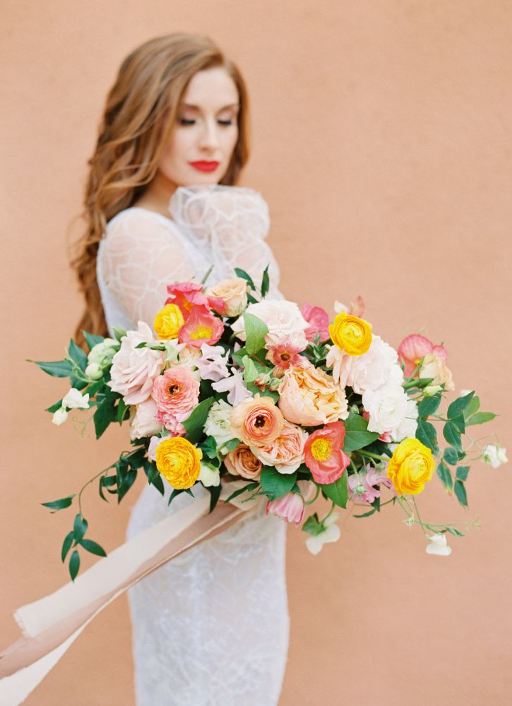 Wedding Design by R Love Floral With Peach, Yellow and Coral Colors on Thursd