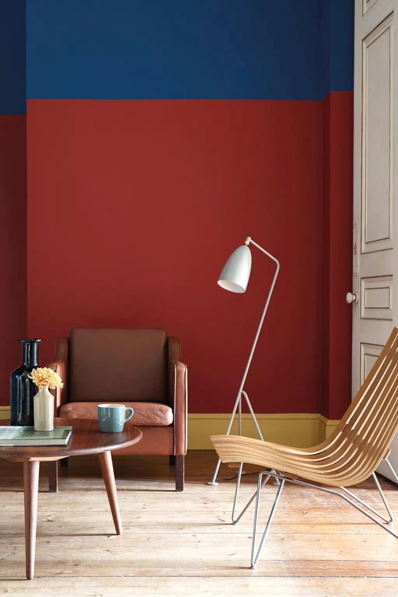 Mixing red with other colors is a great way of adding warmth to interiors on Thursd